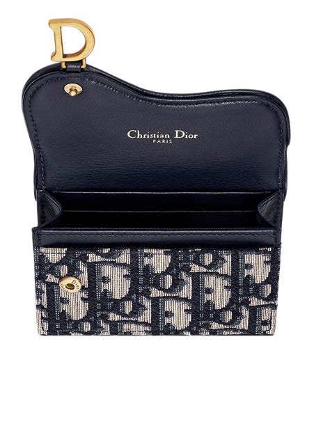 dior oblique saddle card holder price|saddle flap card holder.